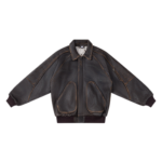 Mertra Aged Leather Jacket (Brown)
