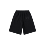 Mertra Split Panel Tracksuit Shorts (Black)