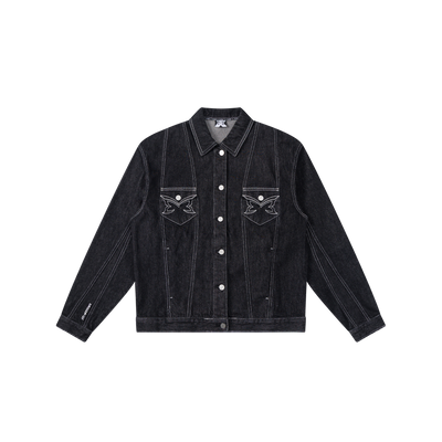 HARDLINEDENIMJACKETECOM1_3x_efb0fdd7-55a6-4a5e-903f-651069d67664.png Mertra Hardline Denim Jacket (Black / White) - Image 1